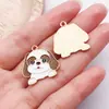 Colgante de Perro Chihuahua Corgi Bulldog Francés Dachshund con Estampado Lindo de Dibujos Animados Accesorios para Collar de Mascota DIY