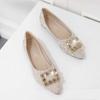 Mocasines 2023 nuevos populares celebridad de internet elegantes combinan con todo estilo Chanel zapatos planos de corte bajo zapatos franceses de una sola capa para mujer