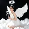 Alas de ángel para niños y adultos de Halloween, alas de plumas accesorios para escenario, Día del Niño y Halloween accesorios de alas al por mayor