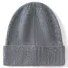 Nuevo gorro de punto acanalado 100% cachemira pura, perfecto para otoño e invierno, que proporciona calidez y protección contra el frío, un gorro de punto versátil tanto para hombres como para mujeres
