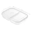 Caixa de Armazenamento para Geladeira com Quatro Compartimentos, Caixa Dividida de Grau Alimentício para Conservar Alimentos Frescos, Recipiente Alimentar Selado para Carne Congelada, Cebolinha, Gengibre, Alho e Pimentas