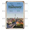 Pinturas de Lata Retro Americanas de Paisajes Urbanos, Edificios, Hoteles y Artesanías para Decoración de Paredes de Sala de Estar Hechas a Medida por el Fabricante Más Vendidas