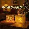 Árvore da Fortuna Cubo Mágico Luminária de Noite Kit de Artesanato DIY Presente de Aniversário para Meninas Presente de Feriado