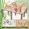 Caja de Bambú Hombre Sexto Grado Juguete Hecho a Mano Material DIY Hombre Pequeño de Bambú Juego de Rompecabezas Doble Batalla Mesa PK