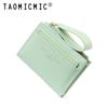 Cartera corta transfronteriza para mujer Yue Qian Kai moda ins color de contraste 20% de descuento pulsera de mano billetera multi-tarjeta al por mayor