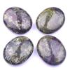 Piedra de Jabón de Cristal Natural 20mm Ovalada Piedra de Masaje Spa Seis Compresas Calientes Piedra de Palma Mango Piedra Energética