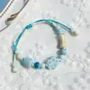 Pulsera de Cerámica Jingdezhen Nueva Pulsera de Cerámica China Joyería Estudiante Estilo Tíbet Cuerda Trenzada a Mano Puesto Regalo para Estudiante