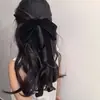 Presilha de Cabelo Veludo Retrô Coreana para Mulheres 2025 Novo Estilo Acessório de Cabelo Laço Preto de Alta Qualidade Grampo de Mola Temperamento Elegante Primavera