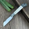 Cuchillo Plegable de Acero Inoxidable en Stock para Acampar y Defensa Personal, Portátil Multifuncional de Alta Dureza Exquisito Cuchillo Plegable para Fruta para Exteriores