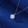 Novo Colar Huasheng de Prata S925 de Alta Qualidade com Zircônia 8A, Zircônia Brilhante de Luxo Leve, Simples, com Quatro Garras, 8mm