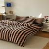 Estilo Americano Estilo Old Money Color Retro Rayas Giratorias Juego de Cama de Cuatro Piezas Clase A Funda de Edredón de Algodón Puro Sábana para Dormir Desnudo en las Cuatro Estaciones
