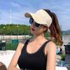 Gorra de verano vacía con letras coreanas grandes, gorra de protección solar, gorra de moda de estilo urbano, sombrero para viajes al aire libre, sombrilla