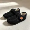 Zapatos Birkenstock de mujer nuevos de invierno con pelo grueso, puntera redonda, cálidos de algodón, planos, antideslizantes, para mamá, cálidos, tipo frijol