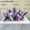 Arreglos Florales Acabados en Rosa y Morado para Bodas, Flores Artificiales para Banquetes de Compromiso, Arreglos Florales para Escenarios, y Decoraciones de Flores Falsas