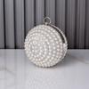 Forma de Bola Perla Diamante Moda Vestido de Mujer Nuevo Europeo y Americano Pedrería Bolso de Mano de Cadena Socialité Bolso Alto