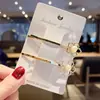Pasador Coreano con Pedrería, Pinza Geométrica Sencilla para la Parte Trasera de la Cabeza, Accesorio Versátil para el Cabello al por Mayor, Estilo Ins