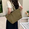 Corea del Sur Bolso de Hombro Portátil con Cordón de Alta Calidad Temperamento Gran Capacidad Bolsa de Compras Tote Nylon Bolso Simple para el Trabajo