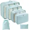 Conjunto de Armazenamento para Viagem Amazon Bolsa de Armazenamento para Viagem Conjunto de Oito Peças Bolsa de Armazenamento para Organização de Roupas de Viagem