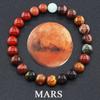 Pulsera Planeta de Piedra Natural Adolescente Ocho Planetas Espacio Regalo de Cumpleaños Amigos Amistad Pulsera Estilo Deportivo