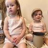Pijama Infantil de Verão, Body para Bebê, Conjunto de Shorts para Casa, Jardineira Waffle para Bebê, Roupa para Meninas, Roupas de Casa