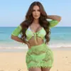 Cobertura de praia europeia vestido sexy vazado proteção solar saia de praia sexy produtos de fábrica em estoque