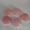 Em Estoque Cristal de Ametista Quartzo Rosa em Forma de Coração Grande Cristal de Amor Coração Pêssego Gema Pedra Olho de Tigre