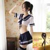 Uniforme de mucama de cama seductor sexy minifalda marinero jk estudiante ropa interior conjunto coqueto Caliente tease