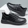 Venta al por mayor transfronteriza de zapatos casuales nuevos para hombre, deportivos, transpirables, versátiles, elegantes, zapatos de cuero de suela blanda para hombre, adecuados para conducir al aire libre