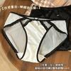 Directo de fábrica sexy de pierna alta, ropa interior pura para mujer, hueca, de malla translúcida, cintura baja, transpirable, bragas para dama