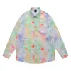 Camisas de Manga Larga Florales Coloridas Estilo Dopamina para Hombres y Mujeres, Prendas Exteriores Holgadas y Ajustadas, Tops de Diseño Hermoso