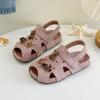 Sandalias Casuales de Suela Gruesa para Niñas que Aumentan la Altura, Sandalias de Dedo para Niñas, Moda Primavera y Verano, Calzado Exterior Cómodo con Velcro, Zapatos Boken para Niños