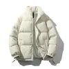 Chamarra acolchada de color liso con cuello alto para hombre y mujer, nueva de invierno 2026, gruesa, cálida, moderna, casual, para pareja