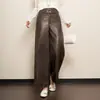 Pantalones de cuero genuino de marca Haining auténticos para mujer, nueva colección otoño/invierno 2026, pantalones anchos de corte holgado estilo coreano hechos de piel de oveja