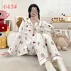 Novos Pijamas Doces de Desenho Animado com Bolinhas para Mulheres 2026, Algodão Nuvem Seda Manga Longa Primavera Outono Roupa de Casa Verão