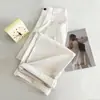Pantalones Casuales de Pierna Recta Ligeros, Transpirables, Elásticos, de Cintura Alta, Ligeramente Plisados, Estilo Primavera-Otoño, para Viaje Diario 6938