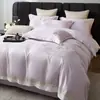 2026 Nuevo Estilo Tela Tencel Bordado Floral Conjunto de Cuatro Piezas Verano Conjunto Bordado de Tencel