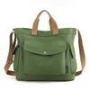 Bolsa de Ombro de Lona para Mulheres, Bolsa Simples de Grande Capacidade para Tutoria Estudantil, Bolsa Tote Casual de Cor Sólida Estilo Coreano para Deslocamento