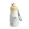 Taza de Leche Nueva Muy Atractiva para Niños, Taza Térmica de Acero Inoxidable 316, Gran Capacidad, Portátil, Antiderrames, con Popote