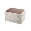 Caja de Almacenamiento para Camping al Aire Libre Puerta Lateral Tapa de Madera para Camping Caja Plegable Caja de Almacenamiento Doméstica Caja de Almacenamiento para Maletero de Coche
