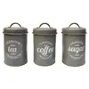 Pote selado três peças pote de armazenamento de ferro conjunto único pote de chá de metal pote de armazenamento de ferro cozinha café atacado