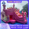 Castelo Inflável Comercial para Vendedores de Rua Rosa Desenho Animado Princesa Pula-Pula Inflável Instalações para Atividades ao Ar Livre de Jardim de Infância