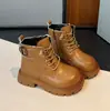 Dr. para Niñas. Botas Martens 2026 Otoño/Invierno Botines Retro para Niños Botas de Estudiante Felpa Adentro Estilo Británico Botas de Cuero para Niños
