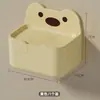 Caixa de lenços de desenho animado criativa, caixa de armazenamento multifuncional de máscaras montada na parede, caixa de lenços montada na parede para sala de estar e banheiro