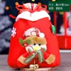 Saco de Embalagem para Maçã do Amor de Natal Saco de Presente do Papai Noel Saco de Presente Saco de Maçã do Amor de Natal de Veludo Dourado