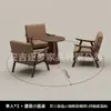 Conjunto de mesa e cadeiras casuais, uma mesa e duas cadeiras, conjunto de três peças, cadeira de sofá individual para varanda pequena, pousada hotel, estilo retrô