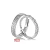 Anillos de Pareja de Madera y Rama en Stock de Fábrica, Plata Pura 999, Ajustables para Hombres y Mujeres, Diseño Único, Regalo para Novia