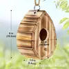 Nuevo Nido de Pájaros de Madera para Exteriores Jardín Colgante en Árbol Comedero para Pájaros Caja de Cría de Pájaros Pastoral de Amazon Casa para Pájaros