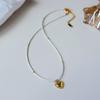 Colar Original de Moda Luz Luxo Pequenas Contas de Arroz Amor Feminino Versátil High-end Simples Elegante Versátil Corrente Clavicular