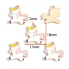 Colgante de aleación de poni unicornio con goteo de aceite de venta caliente transfronterizo Colgante para collar hecho a mano DIY Llavero Accesorios de joyería