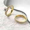 Anillo de circón de nicho caliente transfronterizo simple pulsera de estilo de lujo ligero para mujer anillo de pareja de alto diseño ventas directas de fábrica